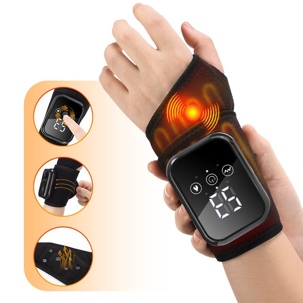 Electric Touchscreen Hand Massager With 3 Vibration Modes And 3 Heat Settings For Wrist Compress null